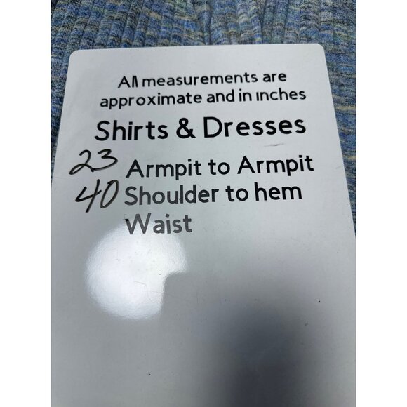 Lane Bryant Womens Open Front Knit Cardigan Blue/Yellow Long Sleeve Size 18/20 - Picture 9 of 9